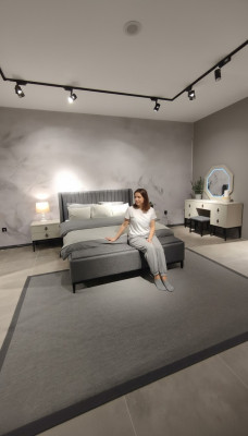 Wysokiej Jakości Eleganckie Łóżko Sypialnia Designerskie Podwójne Łóżko Nowe Meble