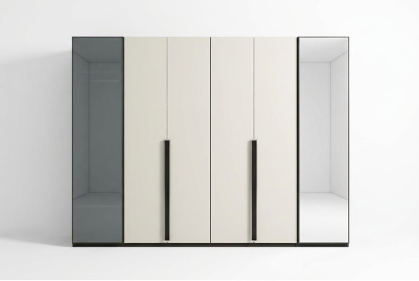 Szafa Designerska Szafa z Lustro Sypialnia Luxury Meble Drewno Nowość