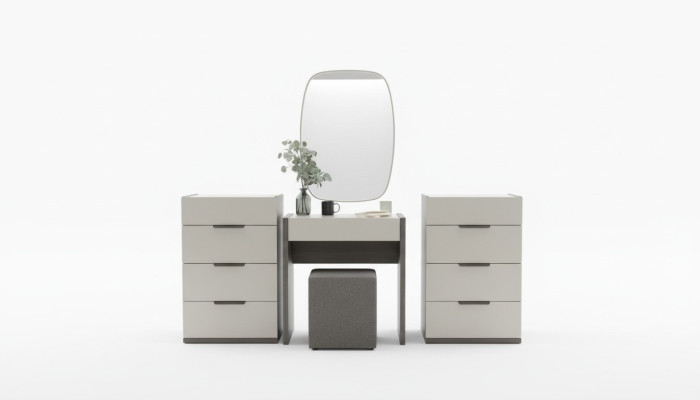 Design Toaletka z Lustro Luxus Sypialnia Meble Stołek 3-częściowa. Nowy