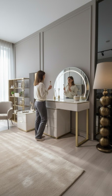 Design Toaletka z Lustro Luxury Sypialnia Meble 2-częściowe. Nowy