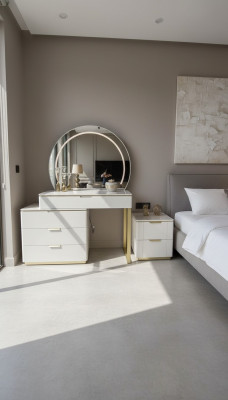 Design Toaletka z Lustro Luxury Sypialnia Meble 2-częściowe. Nowy