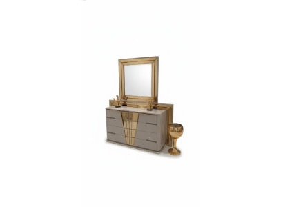 Modern Kredens z Lustro Luxury Moder design Sypialnia Drewno Zestaw 2 sztuki.