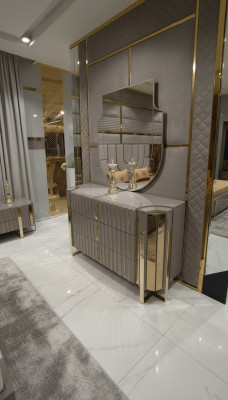 Kredens z Lustro Modern Kredens z Lustro Luxus Moder design Sypialnia
