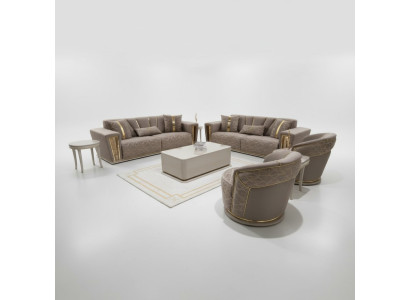Nowoczesny Zestaw sofowy 3+3+1 miejsce do siedzenia Fotel Włókienniczy 3 Sofa do siedzenia 3-częściowa. Projekt zestawu Nowy