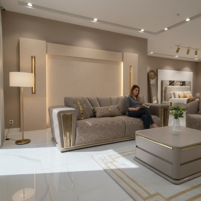 Sofa 3 miejsce do siedzenia Włókienniczy Drewno Nowoczesna Sofa Podkładka Kanapa Sofy Design Luksusowa Nowa Sofa