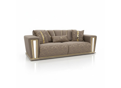 Sofa 3 miejsce do siedzenia Włókienniczy Drewno Nowoczesna Sofa Podkładka Kanapa Sofy Design Luksusowa Nowa Sofa