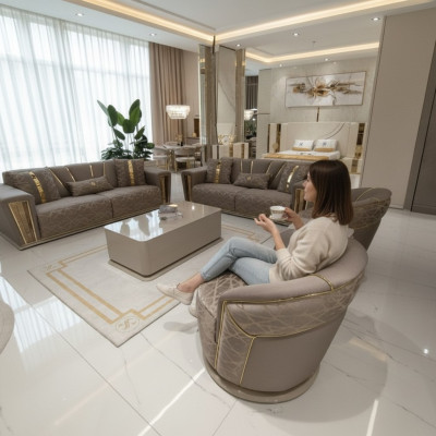 3+1 miejsce do siedzenia Luksusowy Zestaw sofowy Kompletny Zestaw Kanapa Sofa Nowoczesny Ustawić Salon