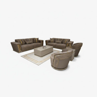3+1 miejsce do siedzenia Luksusowy Zestaw sofowy Kompletny Zestaw Kanapa Sofa Nowoczesny Ustawić Salon