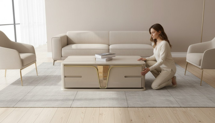 Nowoczesny stolik kawowy Stolik stolik do salonu sofa stół drewniany Meble Nowość