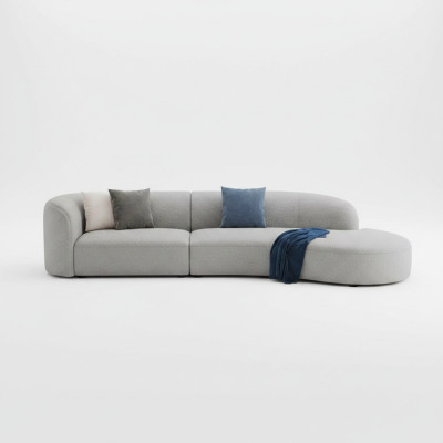 Sofa Sofa w kształcie litery L Żywy krajobraz Relaks Siedziba Design Couch Sofy wypoczynkowe Włókienniczy Nowość
