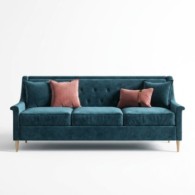 Materiał Trzyosobowy Relaks Siedziba Design Kanapa Sofy wypoczynkowe Aksamit Sofa 3 miejsce do siedzenia Meble