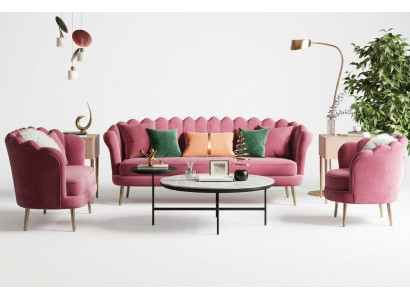 Meble Siedziba Design Couch Sofy Włókiennicze Aksamit Zestaw sofowy 3+2+1 miejsce do siedzenia Sofa