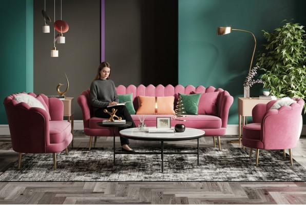 Kanapy Meble Relaks Siedziba Design Couch Sofy Włókiennicze Sofa 3 miejsce siedzące Aksamit Nowość