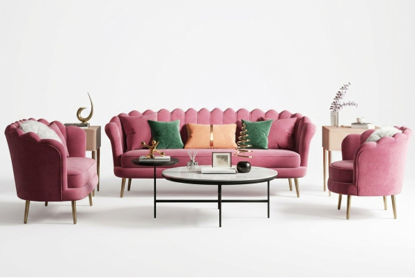 Kanapy Meble Relaks Siedziba Design Couch Sofy Włókiennicze Sofa 3 miejsce siedzące Aksamit Nowość