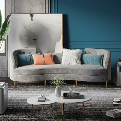 3 miejsce siedzące Material Sofa Żywy krajobraz Relaks Siedziba Design Couch Lounge Sofy Włókienniczy
