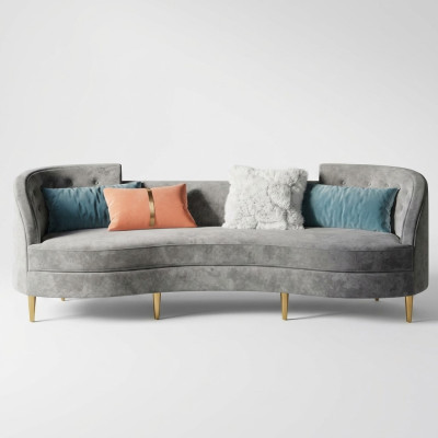 3 miejsce siedzące Material Sofa Żywy krajobraz Relaks Siedziba Design Couch Lounge Sofy Włókienniczy