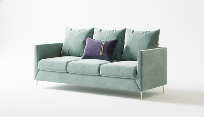 3 miejsce siedzące Material Sofa Żywy krajobraz Relaks Siedziba Design Couch Lounge Sofy Aksamit