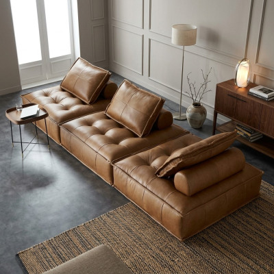 Sofa trzyosobowa 3 miejsce do siedzenia Żywy krajobraz Kanapy Siedziba Design Couch Lounge Sofy
