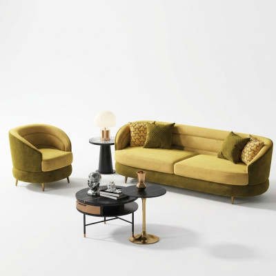 Relaks Siedziba Design Couch Sofy Włókiennicze Sofa 3 miejsce do siedzenia Trzyosobowa Aksamit