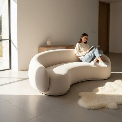 Design Couch Sofy Wypoczynkowe Aksamit Sofa 3 Siedziba Materiał Okrągły Club Meble Narożnik Ustaw