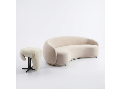 Design Couch Sofy Wypoczynkowe Aksamit Sofa 3 Siedziba Materiał Okrągły Club Meble Narożnik Ustaw
