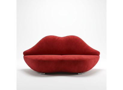Lips Sofa 2 miejsce do siedzenia Podkładka Aksamit Modern Relaks Siedziba Luxury Meble Couch Meble Nowe
