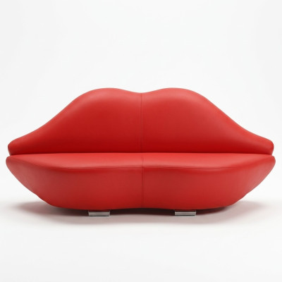 Lips Sofa 2 Siedziba Podkładka Modern Relaks Siedziba Luxury Meble Sofy Kanapa Dwuosobowa