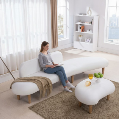 Sofa 4 miejsce do siedzenia Stoliki do kawy Siedziba Meble Żywy krajobraz Podkładka Włókienniczy Modern Material