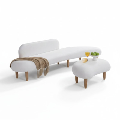 Sofa 4 miejsce do siedzenia Stoliki do kawy Siedziba Meble Żywy krajobraz Podkładka Włókienniczy Modern Material