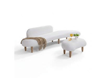 Sofa 4 miejsce do siedzenia Stoliki do kawy Siedziba Meble Żywy krajobraz Podkładka Włókienniczy Modern Material