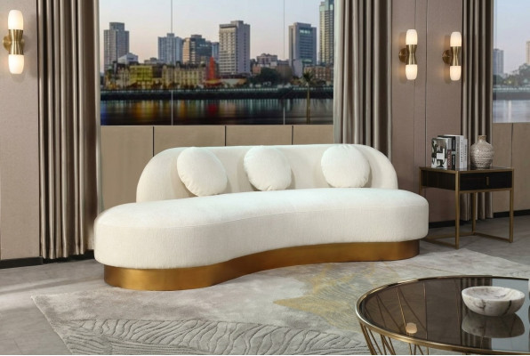 Sofa 3 miejsce do siedzenia Podkładka Włókienniczy Modern Relaks Siedziba Luxus Meble Żywy krajobraz Aksamit