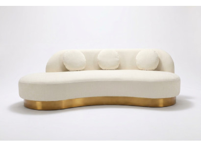 Sofa 3 miejsce do siedzenia Podkładka Włókienniczy Modern Relaks Siedziba Luxus Meble Żywy krajobraz Aksamit