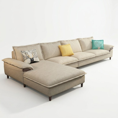 Żywy krajobraz Narożnikowa kanapa Podkładka Włókienniczy Modern Relaks Siedziba Luxury Meble Sofa 329 cm