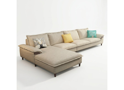Żywy krajobraz Narożnikowa kanapa Podkładka Włókienniczy Modern Relaks Siedziba Luxury Meble Sofa 329 cm
