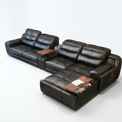 Sofa Kanapa Narożnikowa kanapa L-form Podkładka Modern Relaks Siedziba Luxus Meble Żywy krajobraz