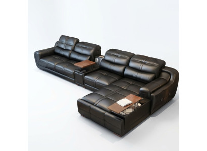 Sofa Kanapa Narożnikowa kanapa L-form Podkładka Modern Relaks Siedziba Luxus Meble Żywy krajobraz