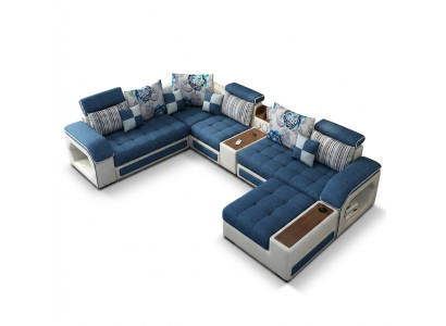 Narożnikowa kanapa Kształt U Podkładka Modern Relaks Siedziba Luxus Meble Żywy krajobraz Sofa Couch