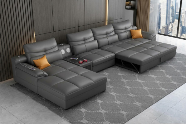 Sofa Kanapa Narożnikowa kanapa Kształt U Podkładka Modern Relaks Siedziba Luxus Meble Żywy krajobraz