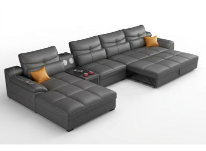 Sofa Kanapa Narożnikowa kanapa Kształt U Podkładka Modern Relaks Siedziba Luxus Meble Żywy krajobraz