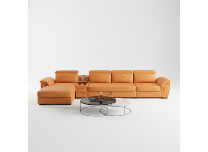 Sofa Kanapa Narożnikowa kanapa L-form Podkładka Modern Siedziba Relaks Luxus Meble Żywy krajobraz