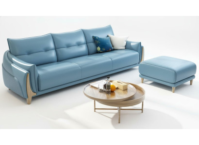 Sofa 3 miejsce do siedzenia Modern Relaks Siedziba Meble Trzyosobowa Blue Podkładka Luxury Meble Nowość