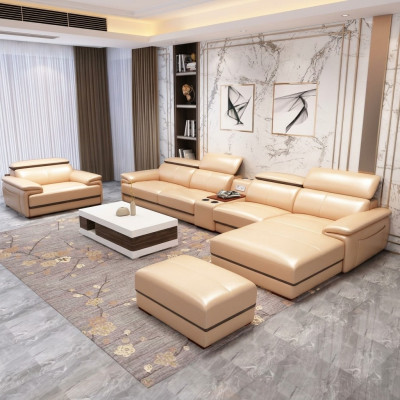 Relaks Zestaw narożny Narożnikowa kanapa L-form Podkładka Modern Siedziba Meble Żywy krajobraz Luxury