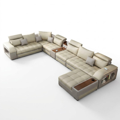 Narożnikowa kanapa Kształt U Siedziba Meble Żywy krajobraz Luxury Podkładka Modern Relaks Sofa Couch