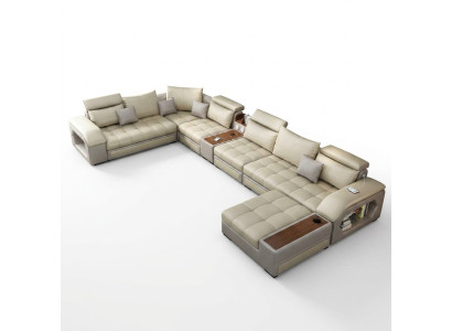 Narożnikowa kanapa Kształt U Siedziba Meble Żywy krajobraz Luxury Podkładka Modern Relaks Sofa Couch