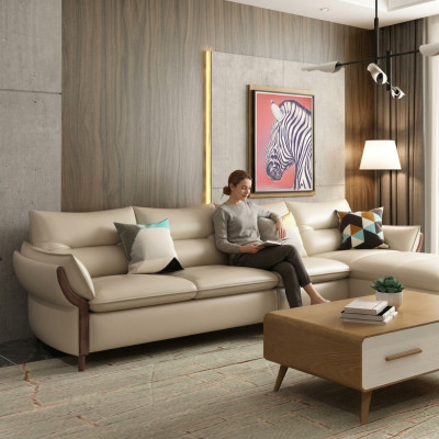 Meble Żywy krajobrazu Luksusowa Sofa Narożnik Ustawić Narożnikowa kanapa Podkładka w kształcie litery L Modern Relaks