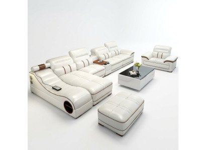 Żywy krajobraz Luksusowa Sofa Kanapa Narożnikowa kanapa Podkładka w kształcie litery L Modern Relaks Siedziba Meble