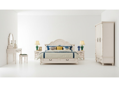 Łóżko hotelowe dwuosobowe Sypialnia 180x200 cm Drewno Łóżko Podkładka Design Luxury Nowe