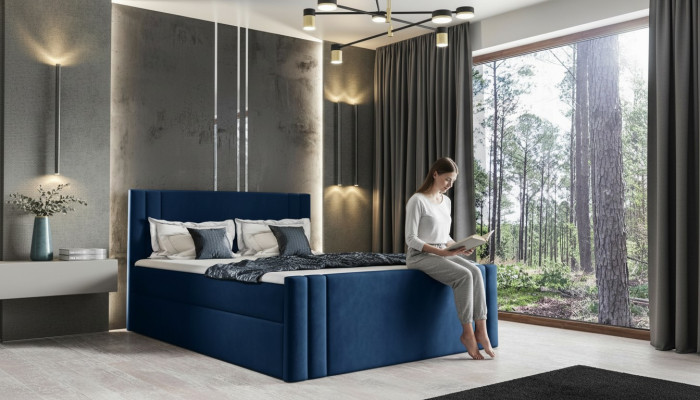 Łóżko Sypialnia łóżko Podkładka Design Double Luxury 180x200 Box Spring Nowość