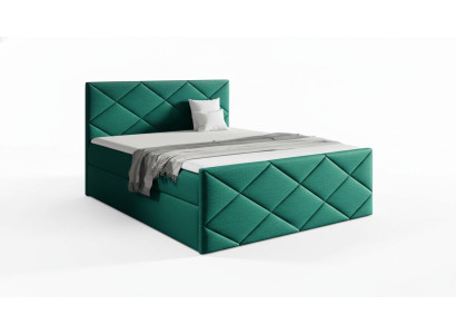 Łóżko Podstawa łóżko skrzyniowe z materacem sprężynowym 180x200 Sypialnia Design Double Modern