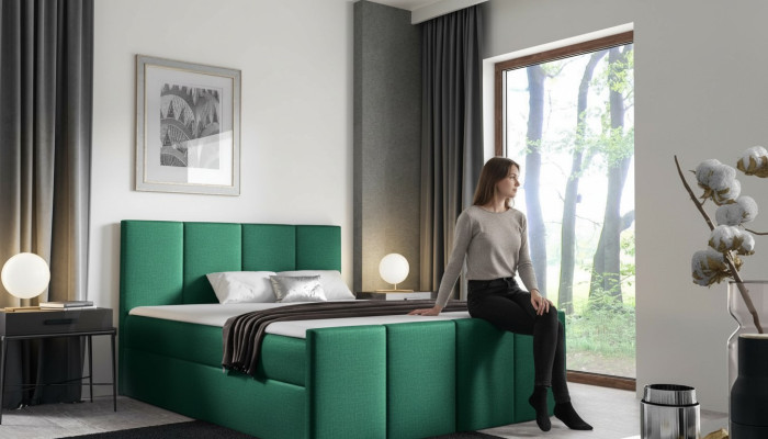 Łóżko Podstawa łóżka łóżko z materacem sprężynowym Meble Sypialnia Design Double Hotel Modern Nowość